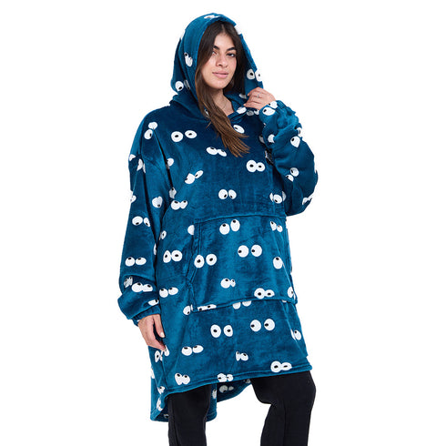 Snuggs Blanket Hoodie Petroleum Eyes